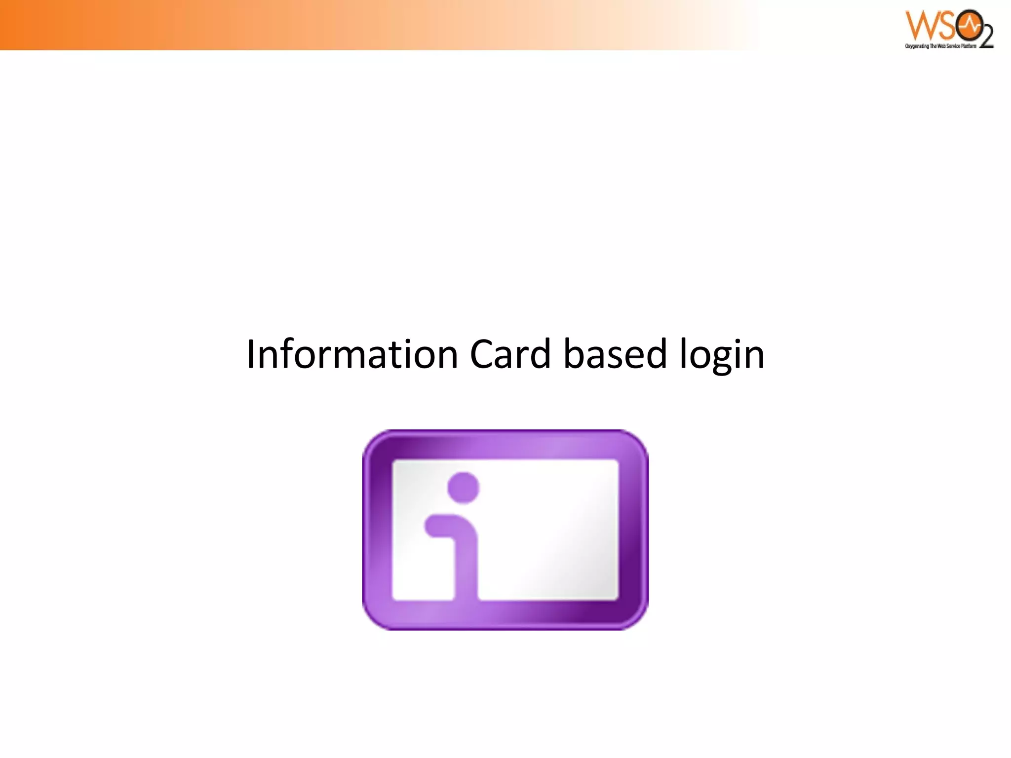 Information Card based login 