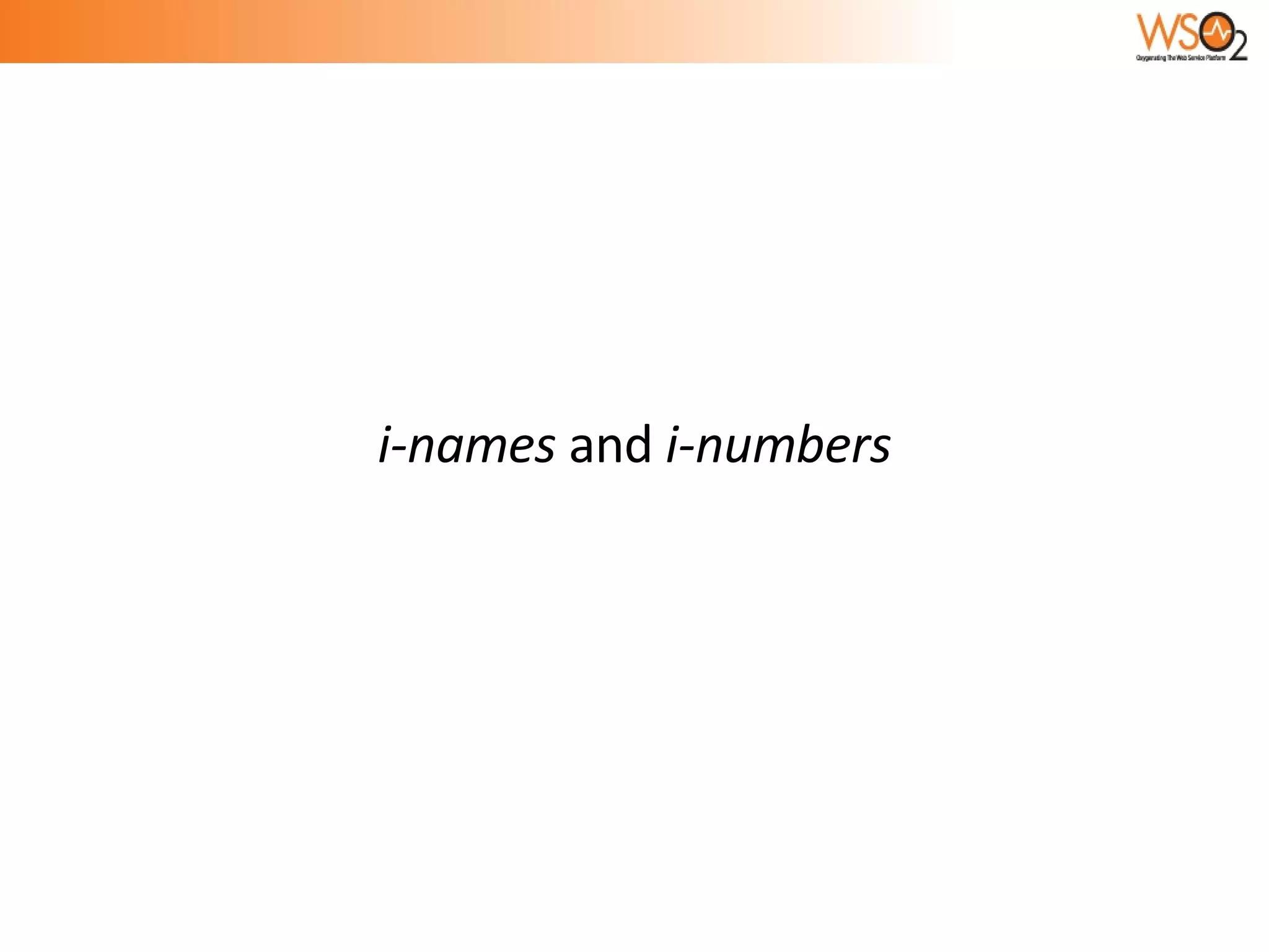 i-names  and  i-numbers 
