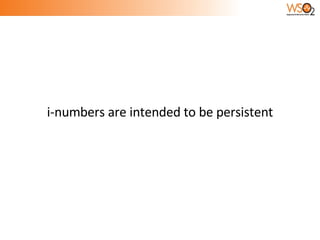 i-numbers are intended to be persistent 