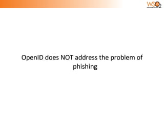 OpenID does NOT address the problem of phishing 