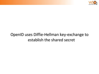 OpenID uses Diffie-Hellman key-exchange to establish the shared secret 