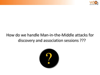 How do we handle Man-in-the-Middle attacks for discovery and association sessions ??? 