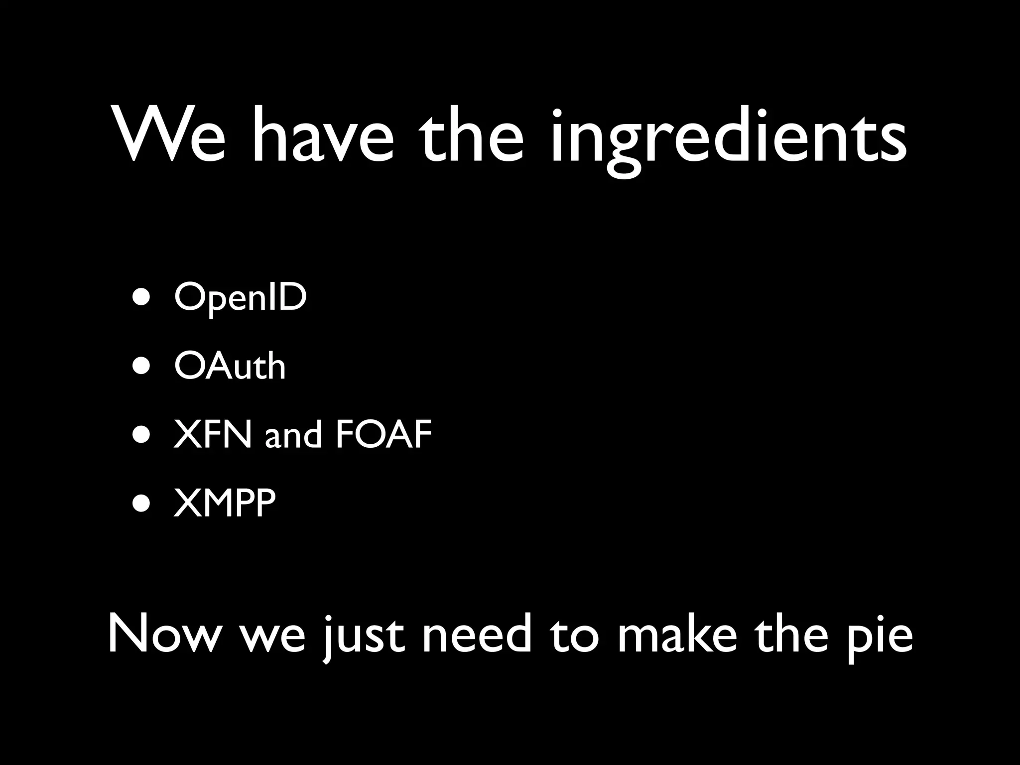 OpenID and decentralised social networks
