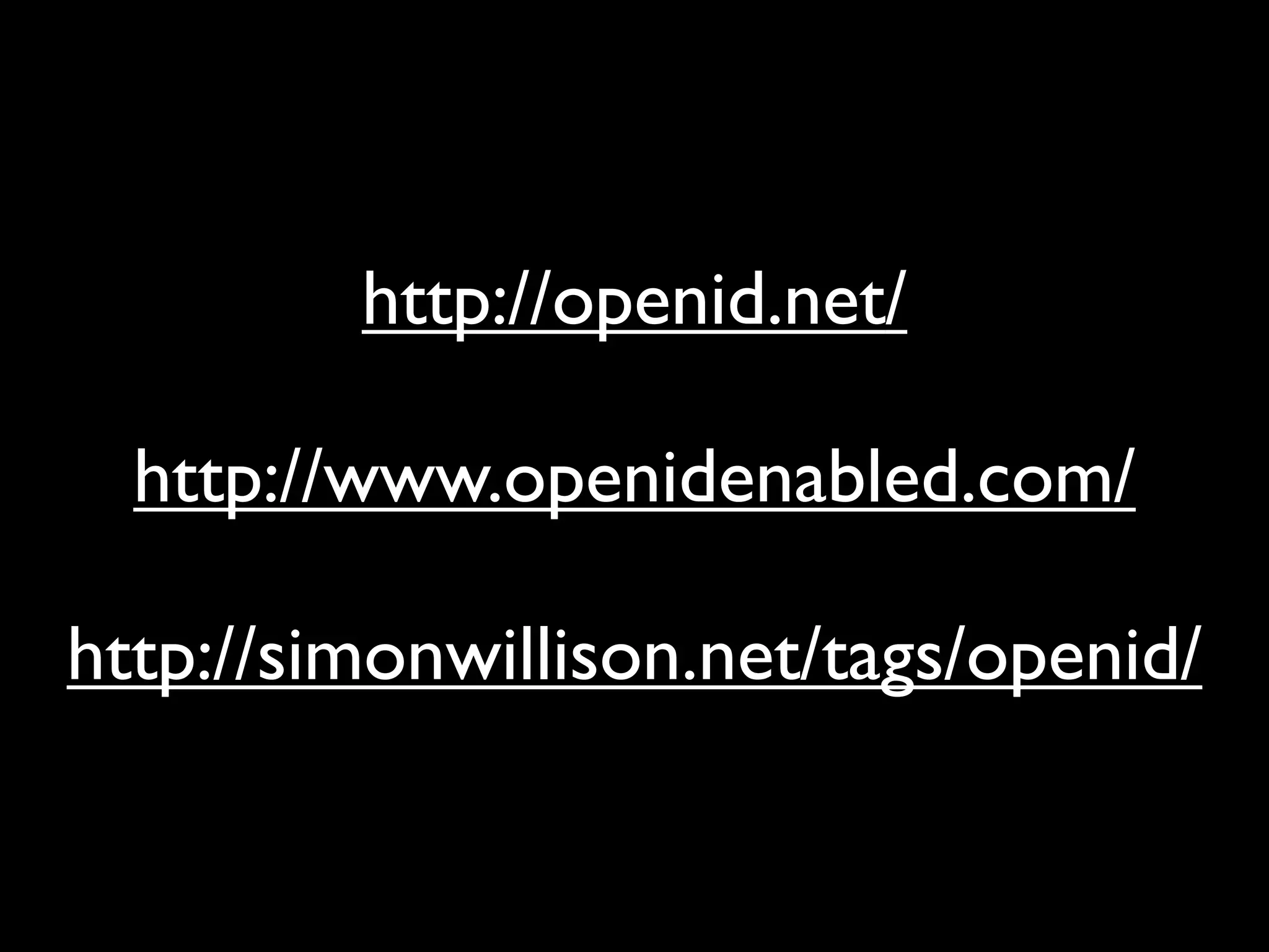 OpenID and decentralised social networks