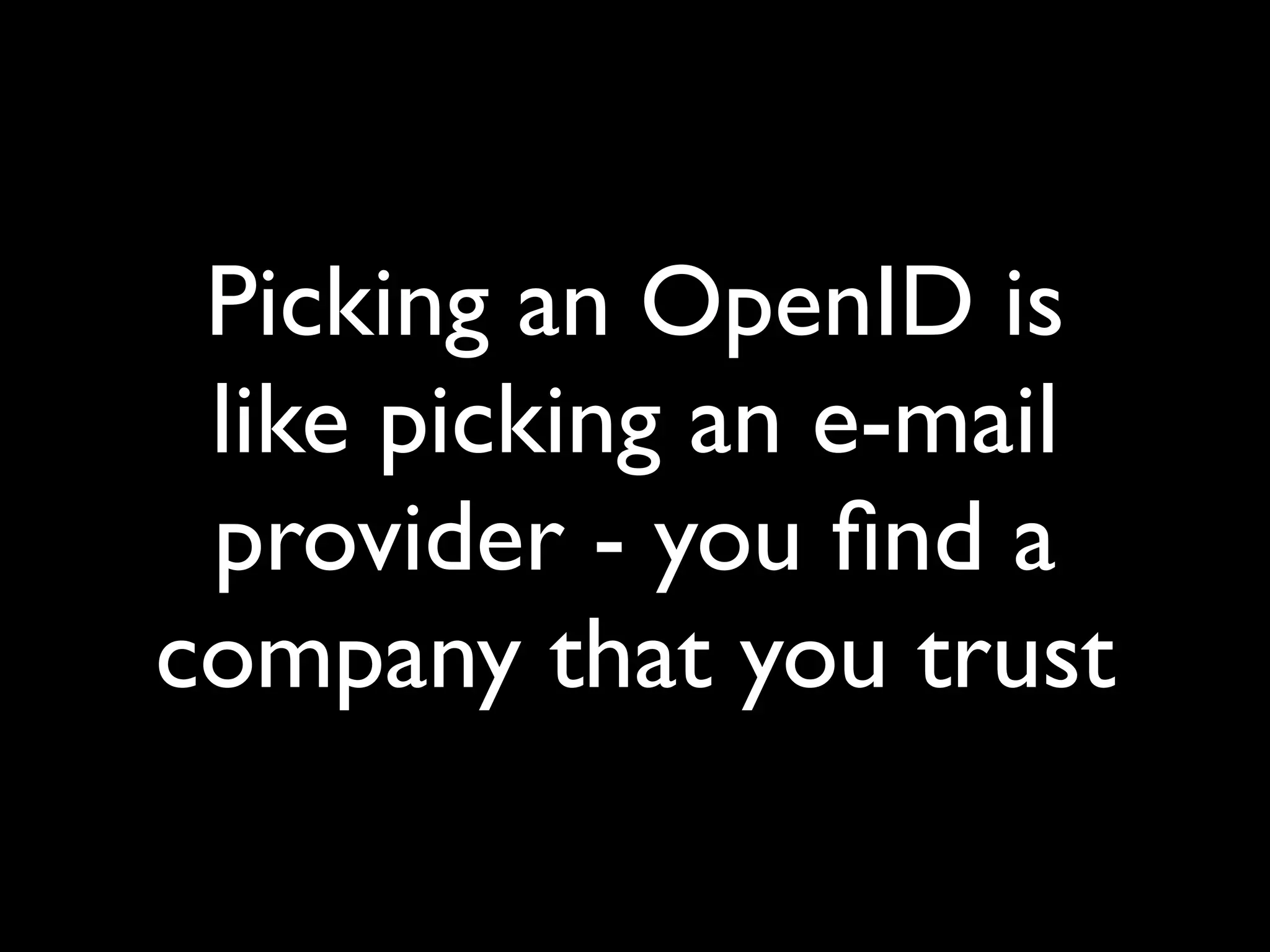 OpenID and decentralised social networks