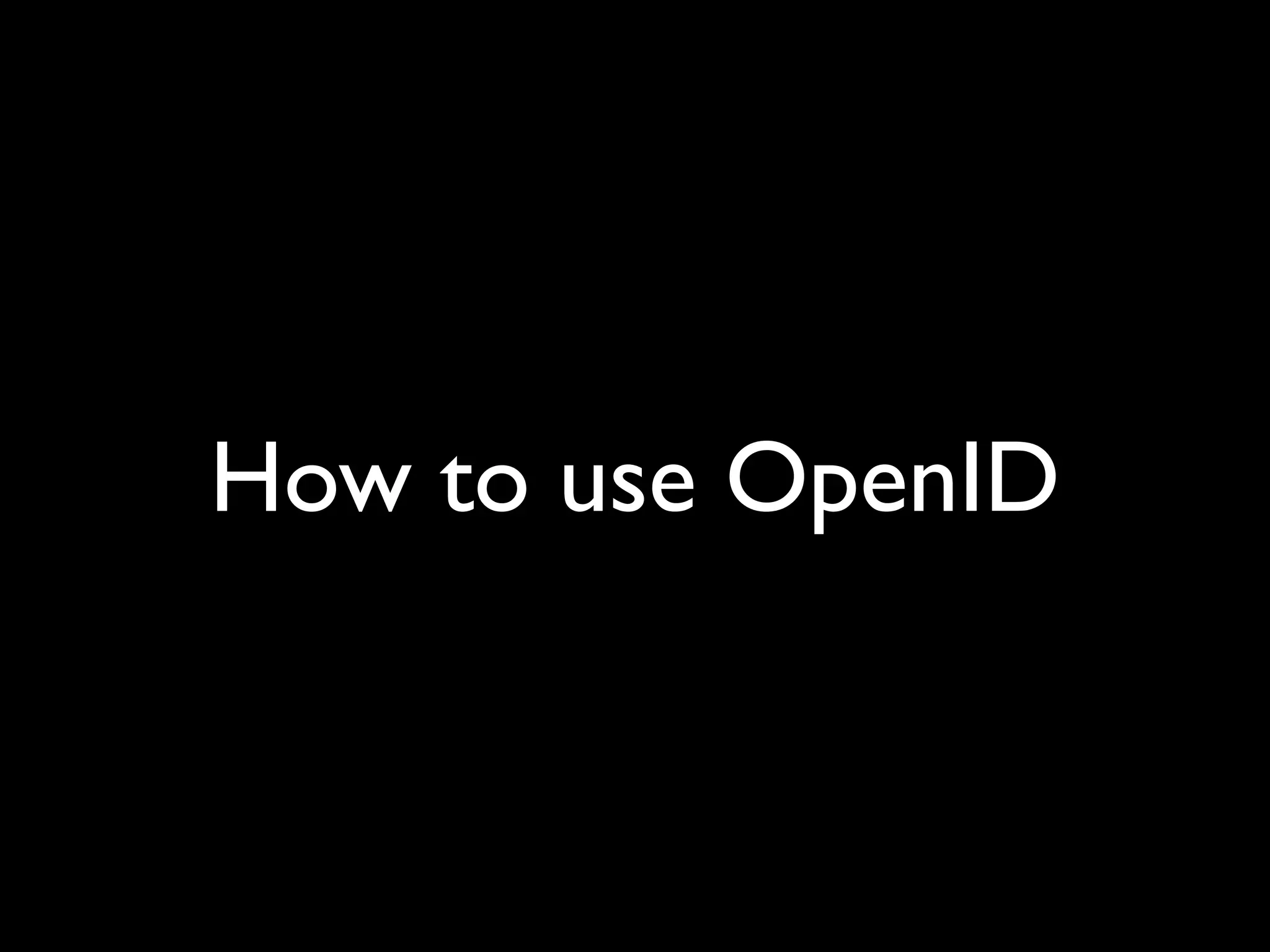 OpenID and decentralised social networks