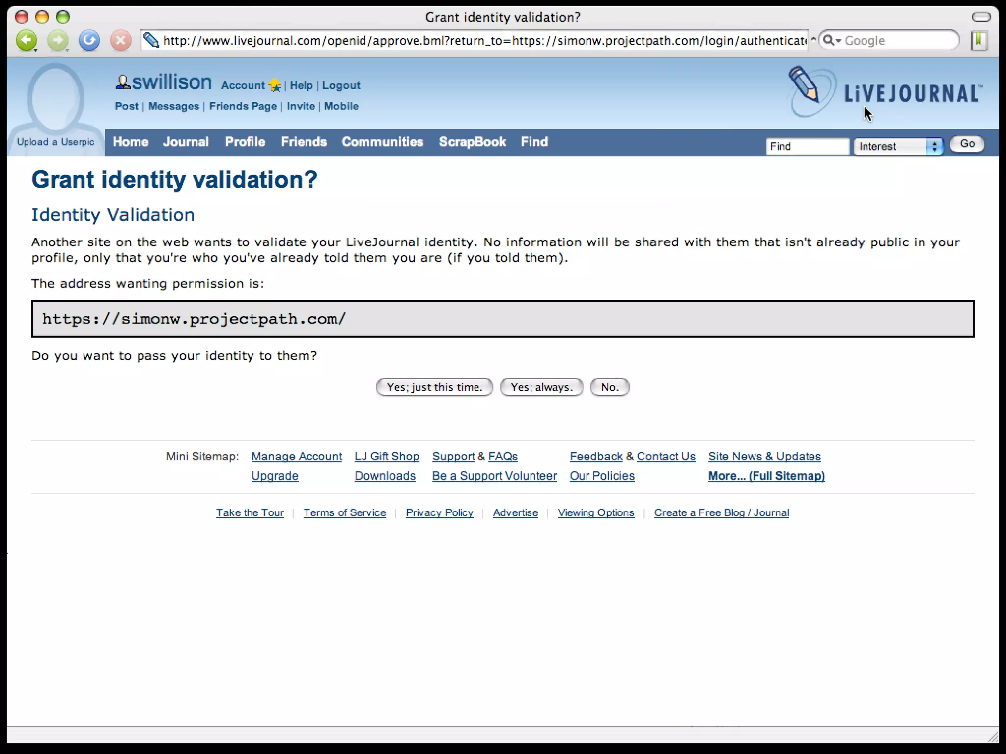 OpenID and decentralised social networks