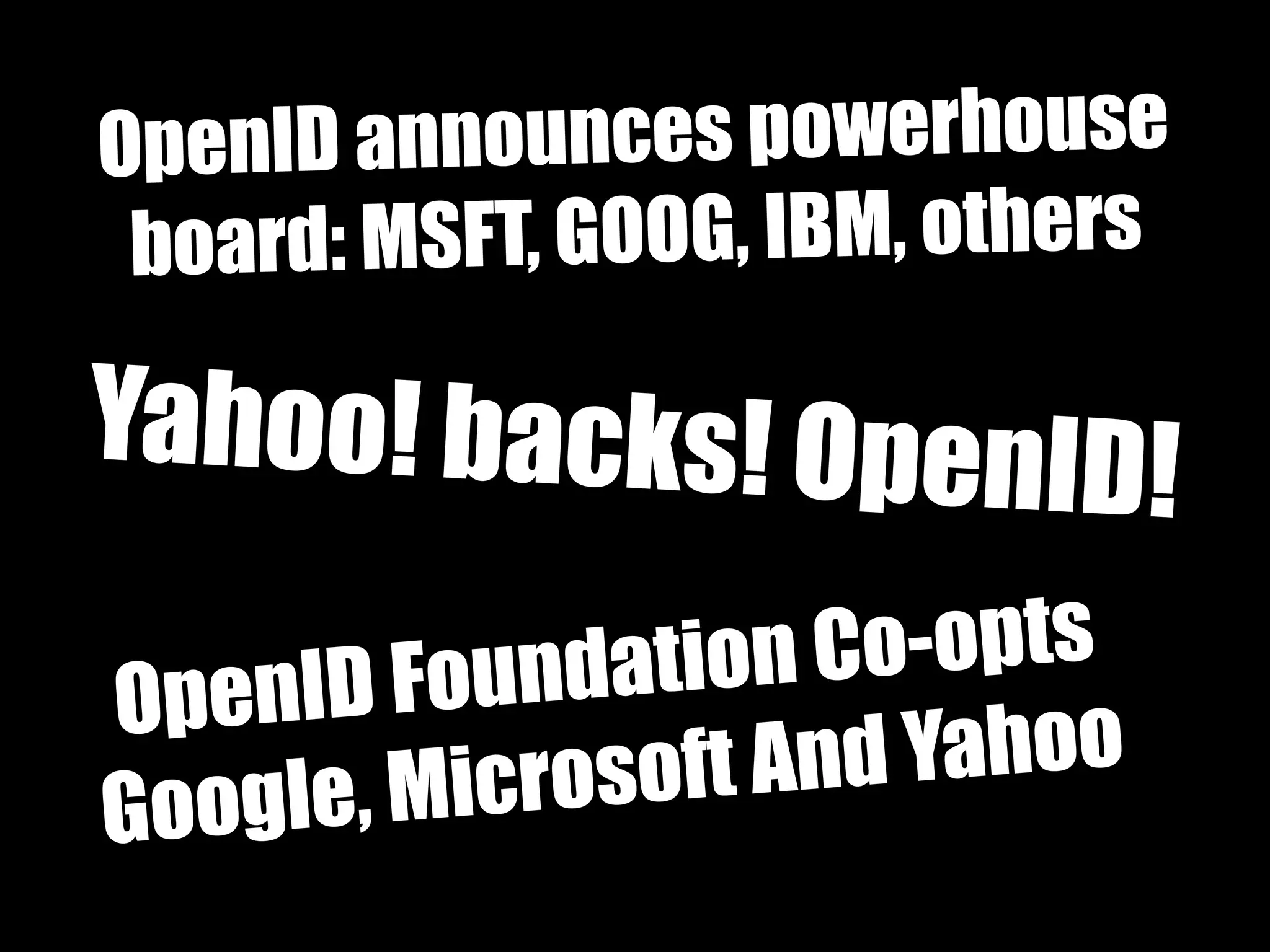 OpenID and decentralised social networks