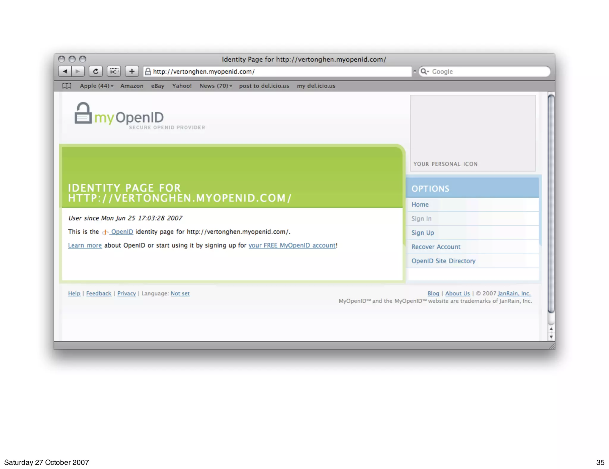 OpenID Authentication by example