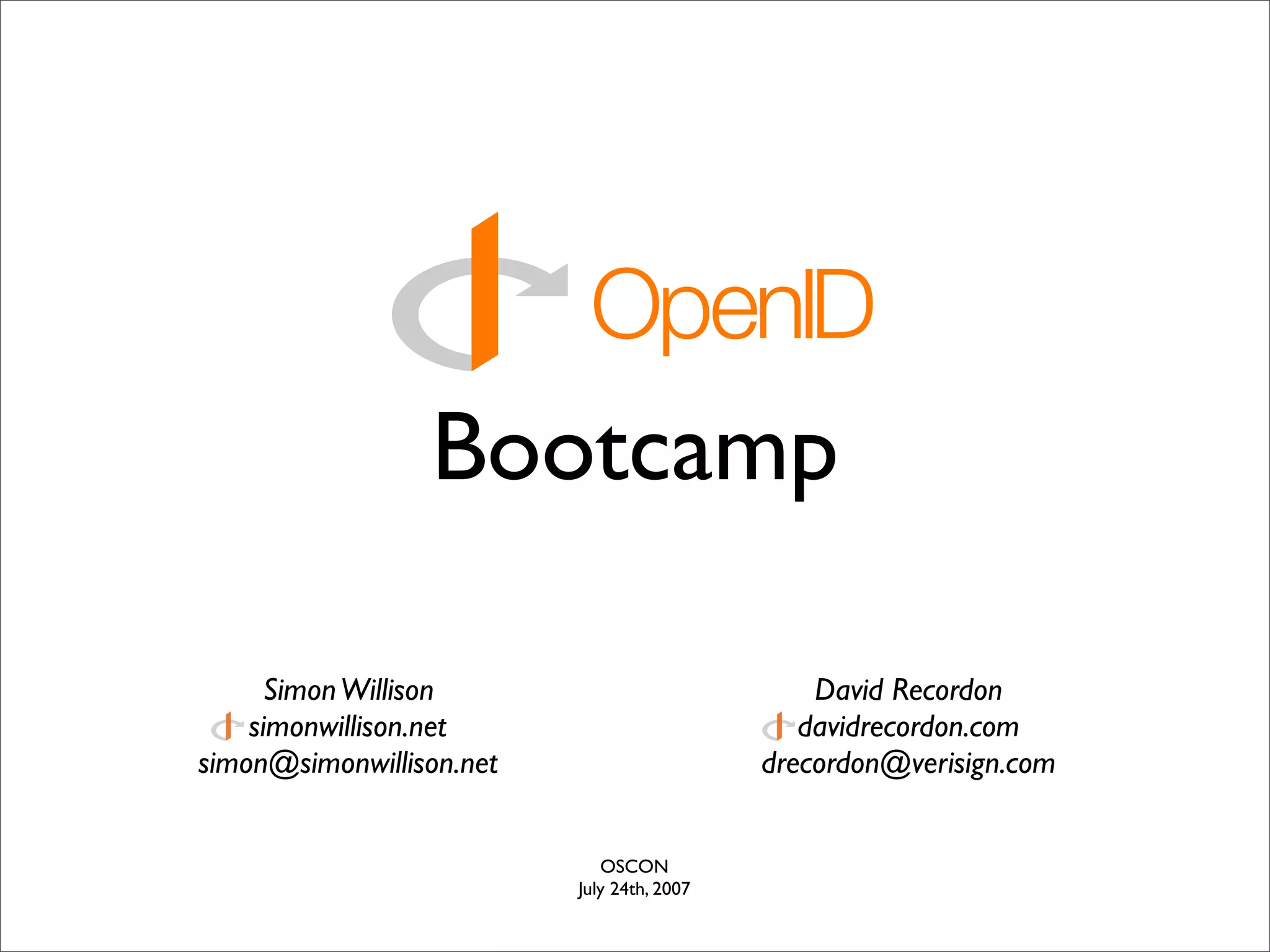 OpenID Bootcamp Tutorial