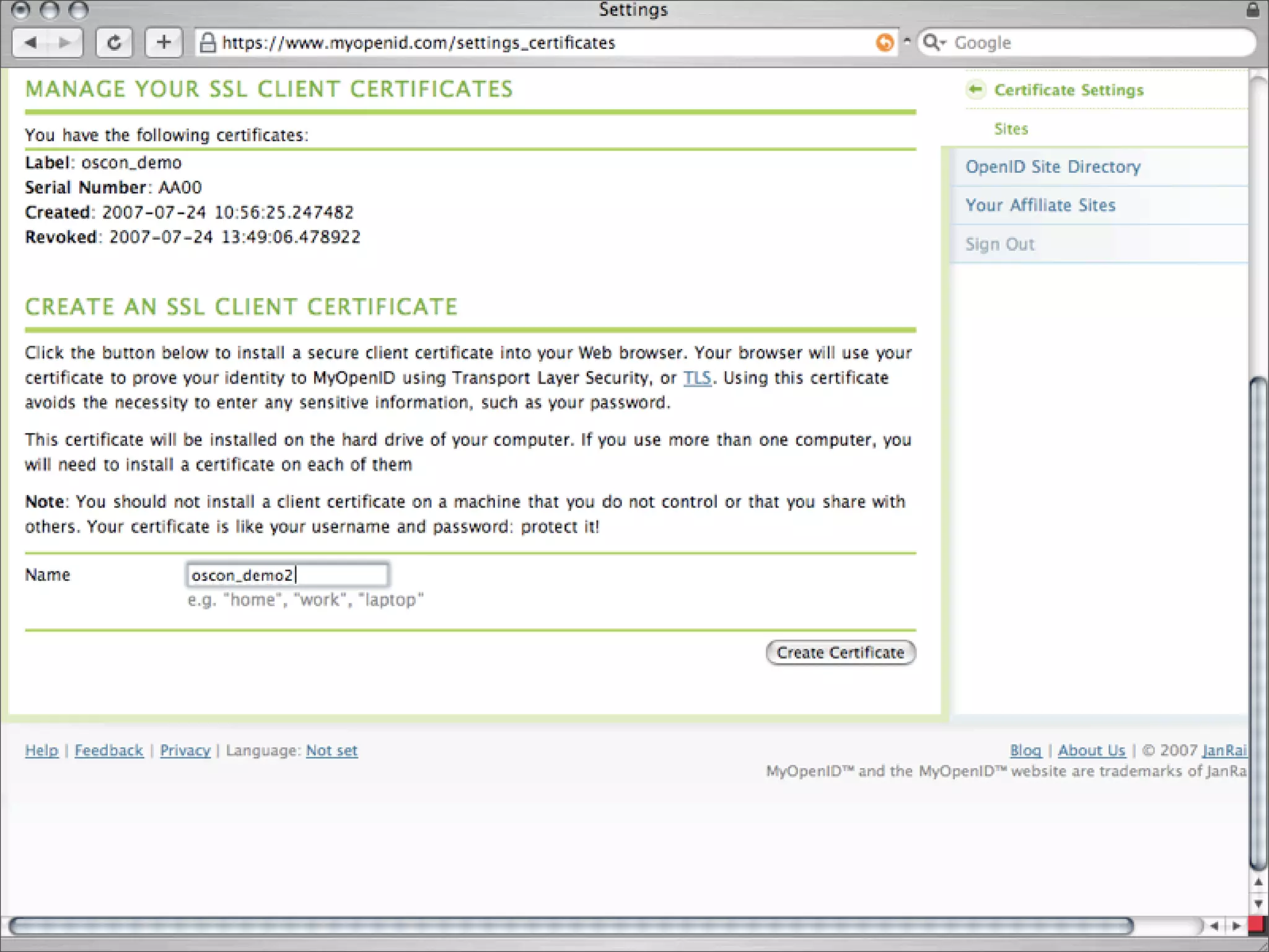 OpenID Bootcamp Tutorial