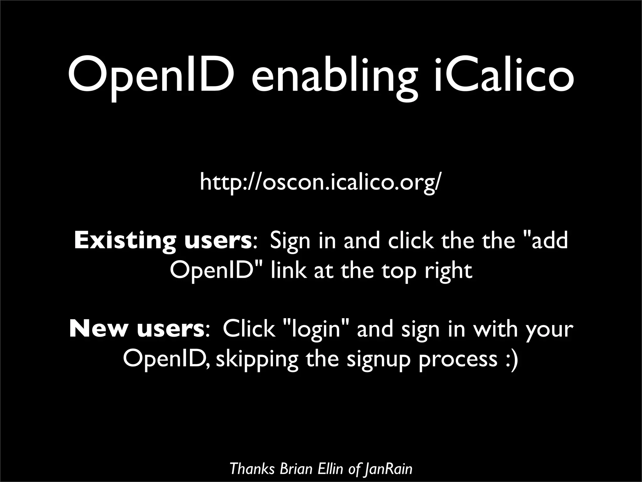 OpenID Bootcamp Tutorial