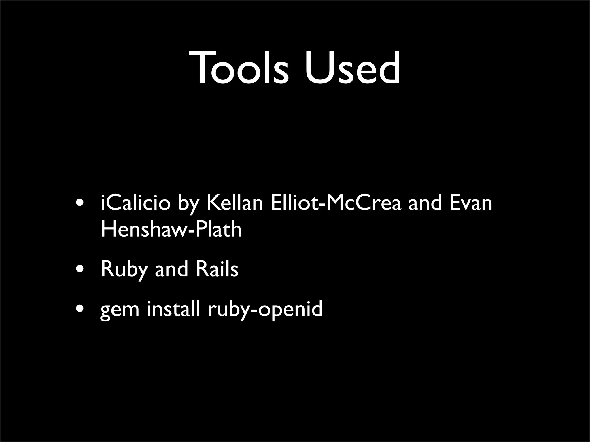 OpenID Bootcamp Tutorial