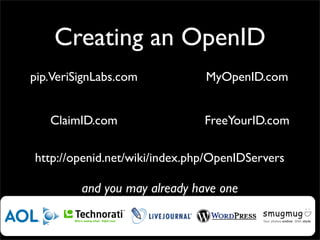 OpenID Bootcamp Tutorial