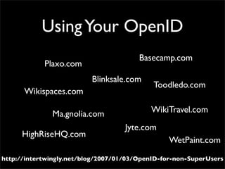 OpenID Bootcamp Tutorial