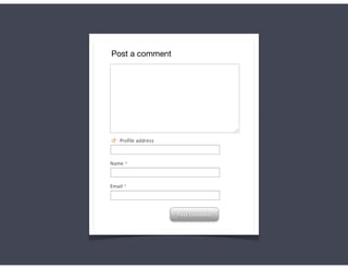 Post a comment




    Proﬁle address
 http://factoryjoe.com

   Verify my proﬁle and import my name and email if availabl...