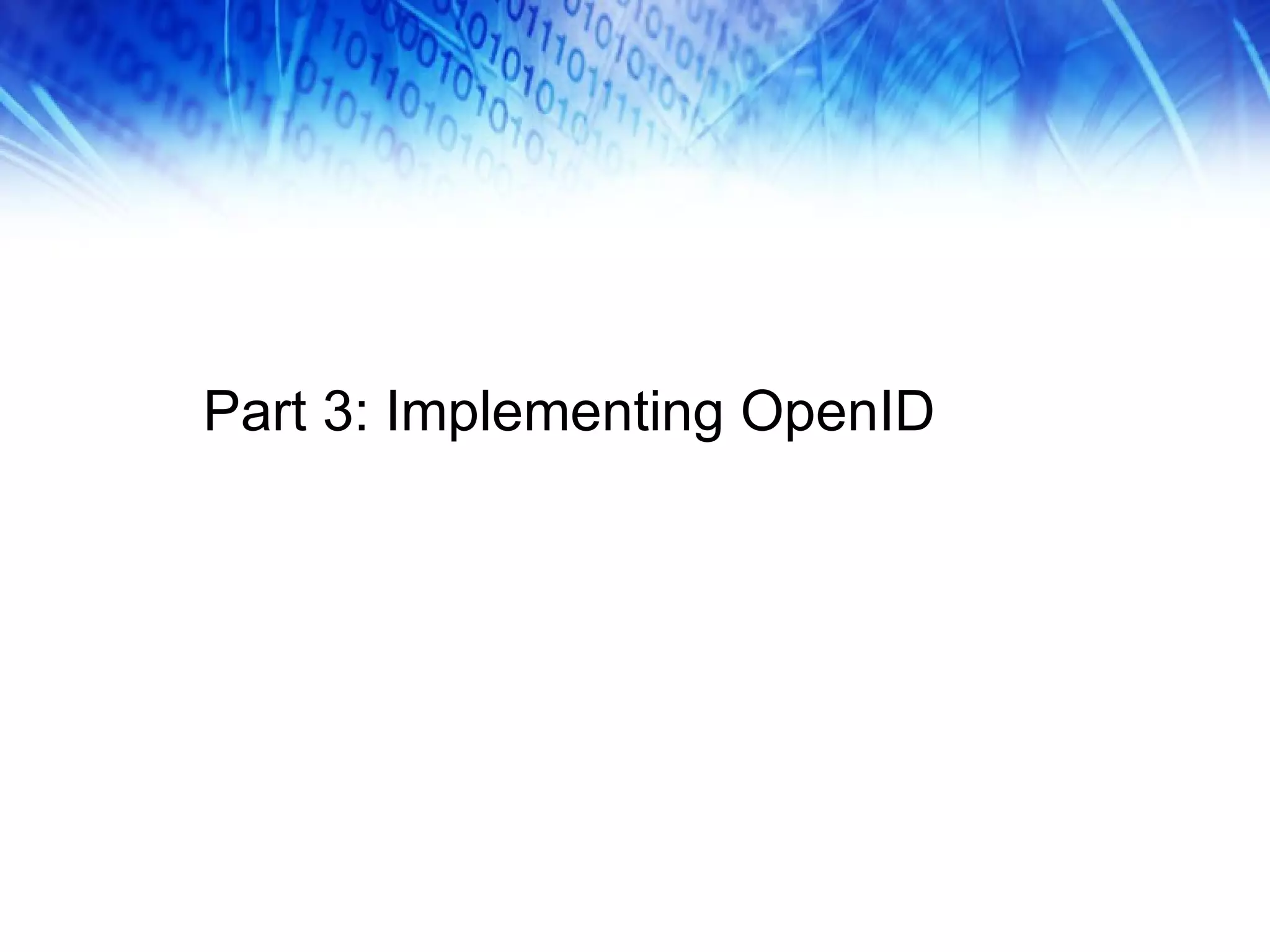 Part 3: Implementing OpenID 