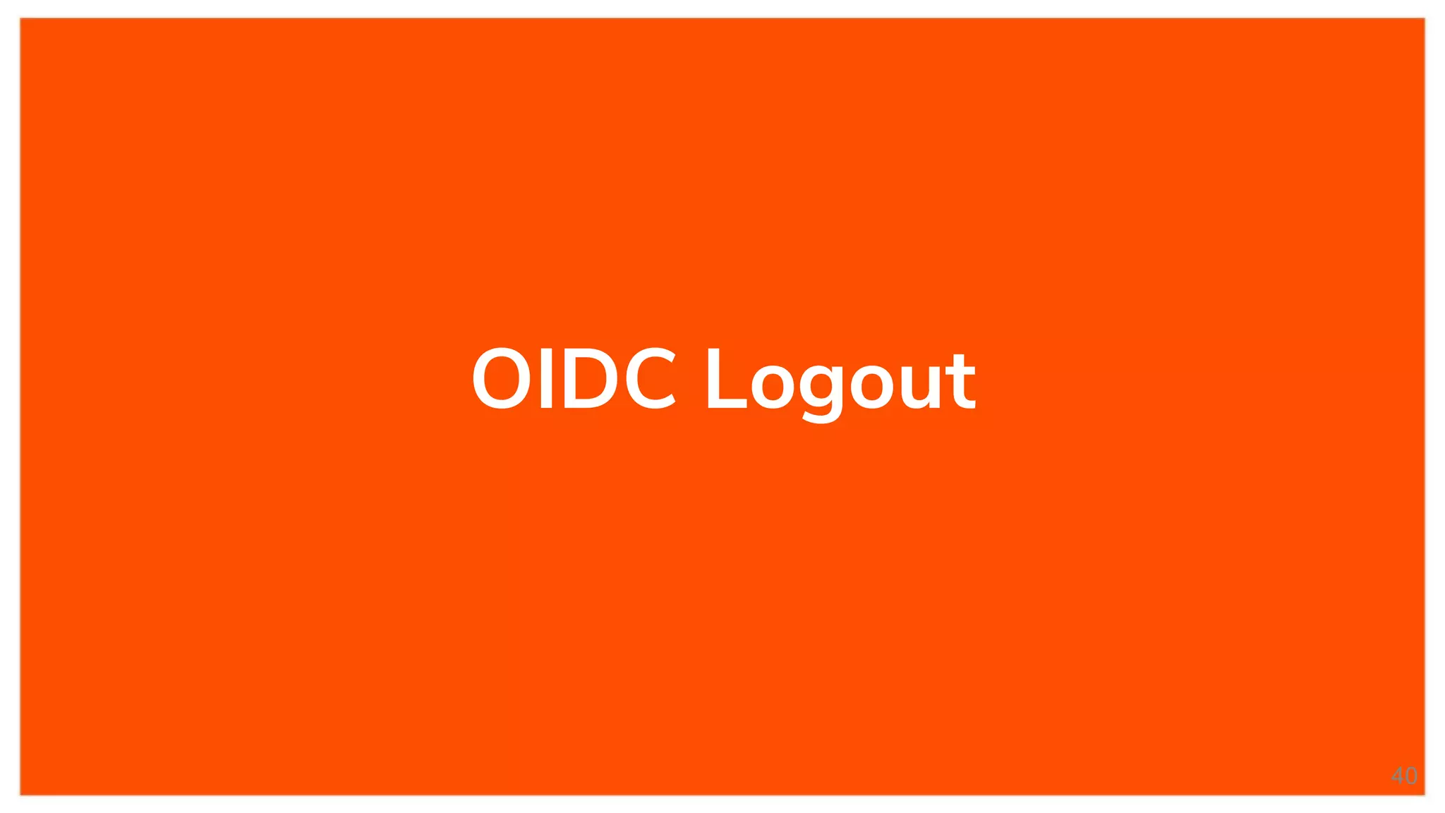 OIDC Logout
40
 