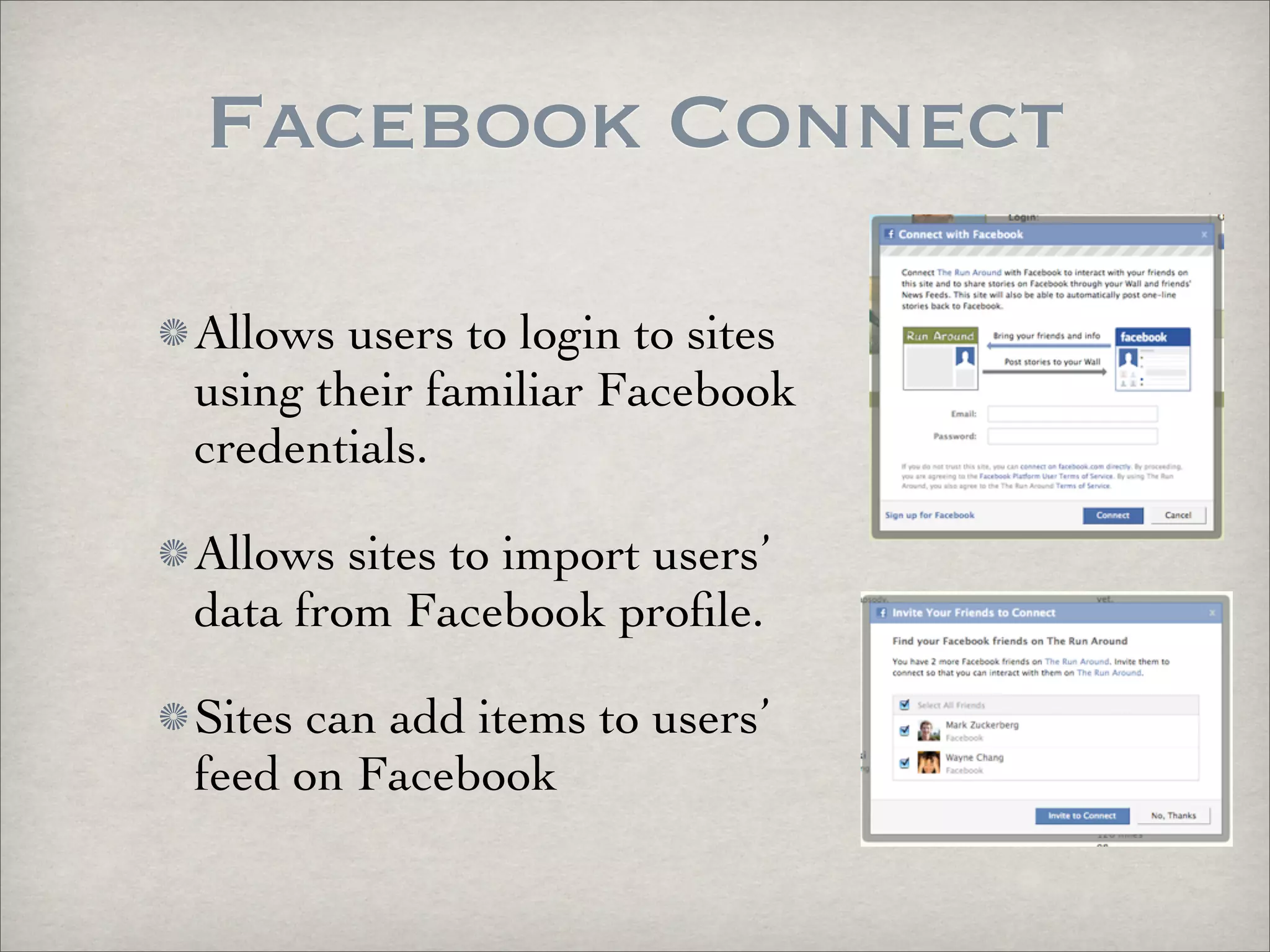 OpenID vs Facebook Connect vs FriendConnect