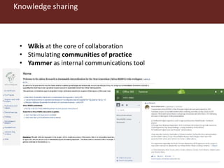 Doing research in the ‘open’: ILRI’s Knowledge management approach