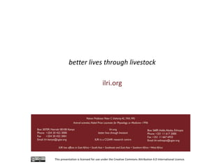 Doing research in the ‘open’: ILRI’s Knowledge management approach