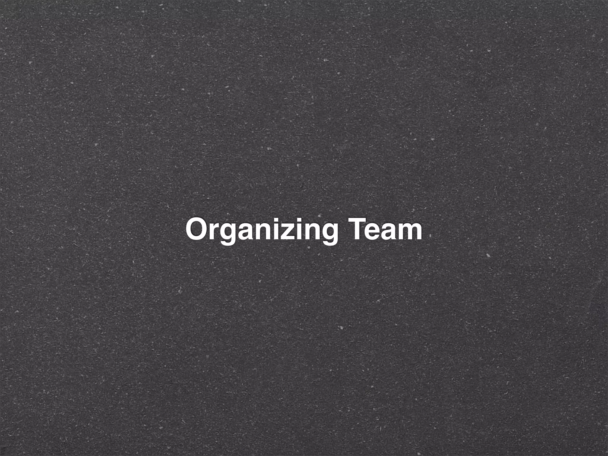 Organizing Team
 