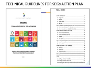 TECHNICAL GUIDELINES FOR SDGs ACTION PLAN
 