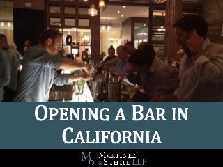 Opening a Bar in Carolina