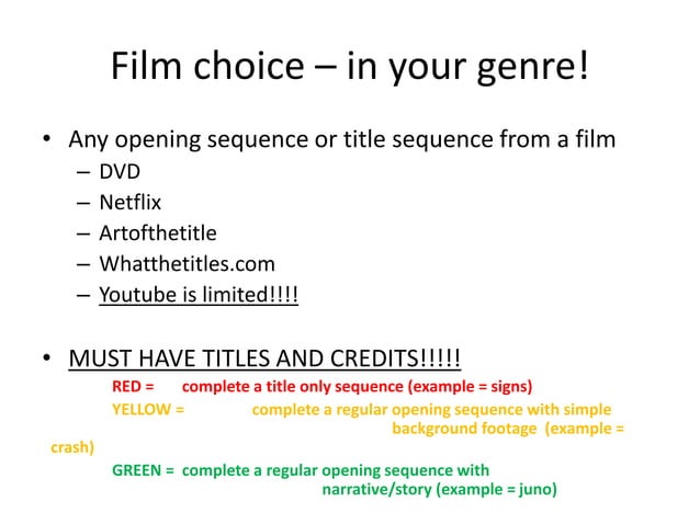 Opening credits analysis | PPT