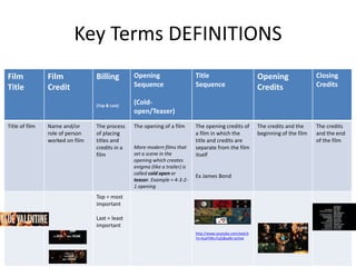 Opening credits analysis | PPTX