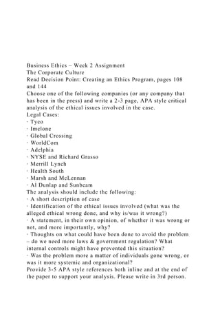 Opening Decision Point - pg 108Creating an Ethics ProgramImagi.docx