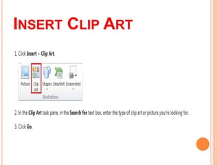 INSERT CLIP ART
 