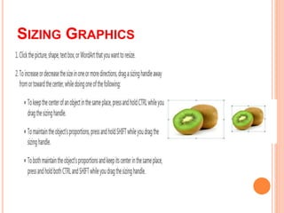 SIZING GRAPHICS
 