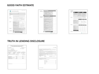 TRUTH IN LENDING DISCLOSURE
GOOD FAITH ESTIMATE
 