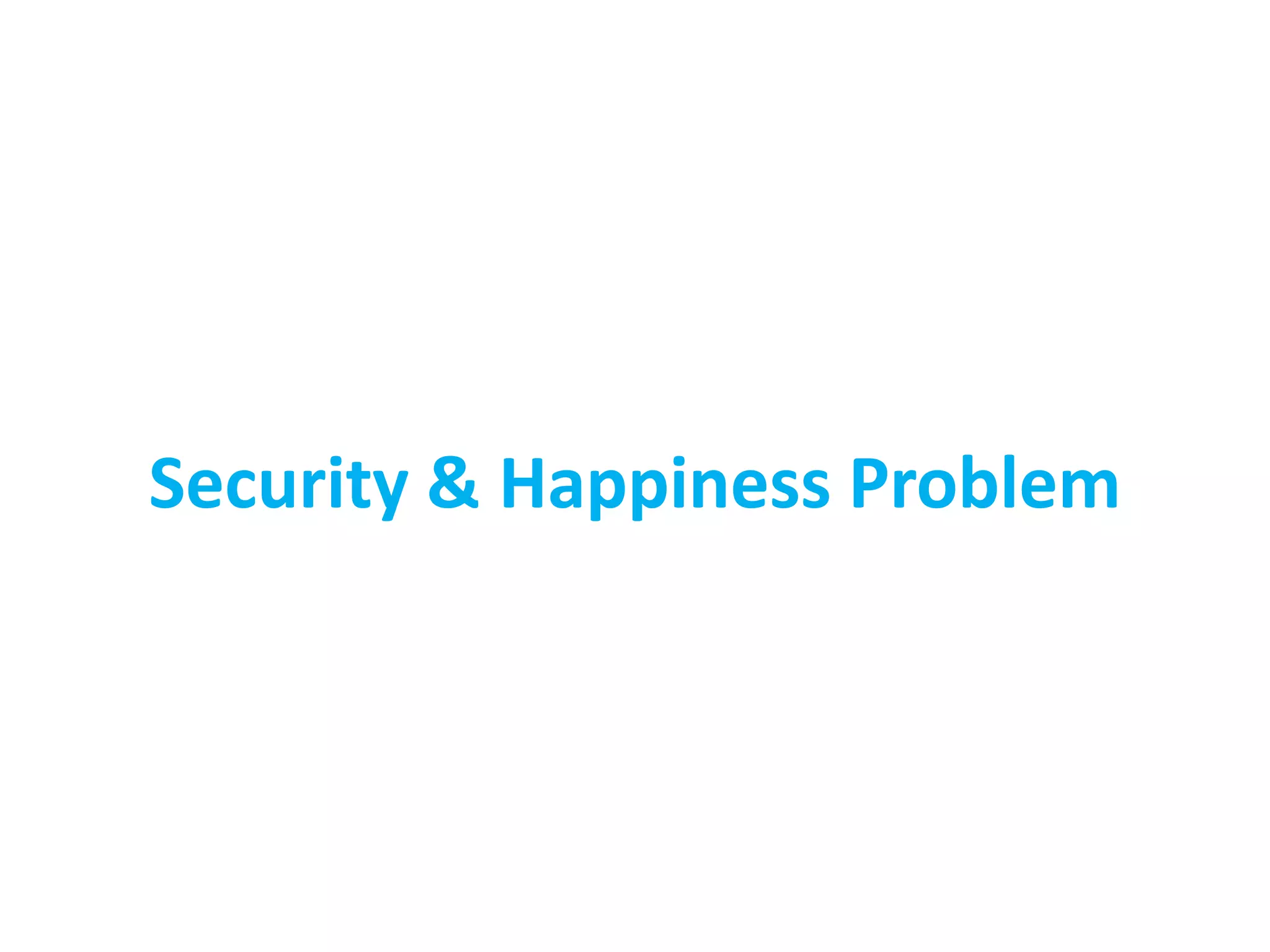 Security & Happiness Problem