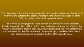 Opening Sequence Codes & Conventions | PPT