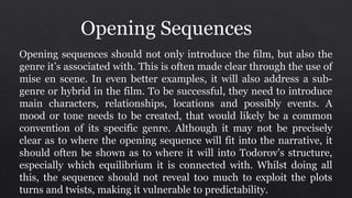 Opening sequences