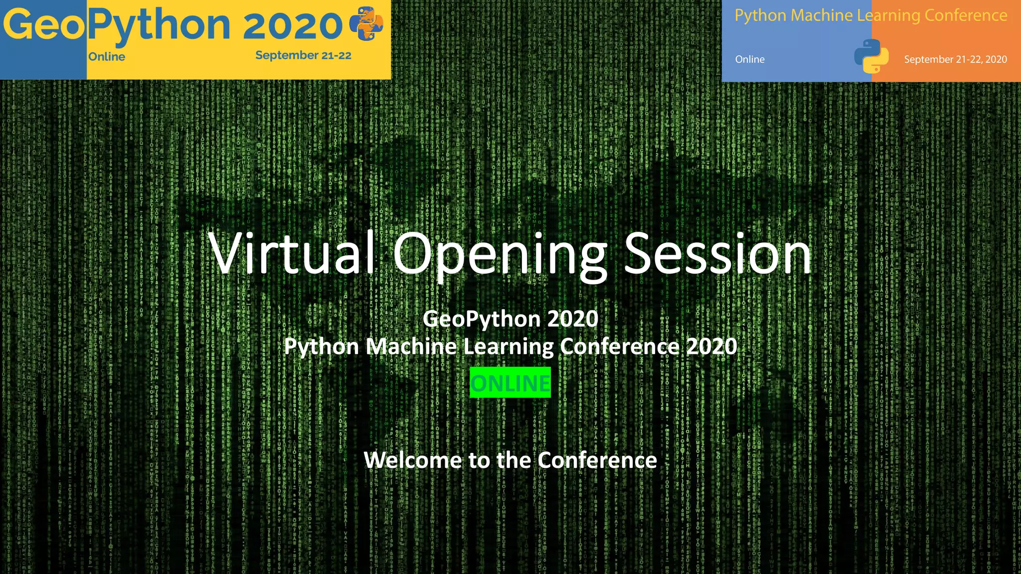 Opening Session GeoPython & Python Machine Learning Conference | PPT