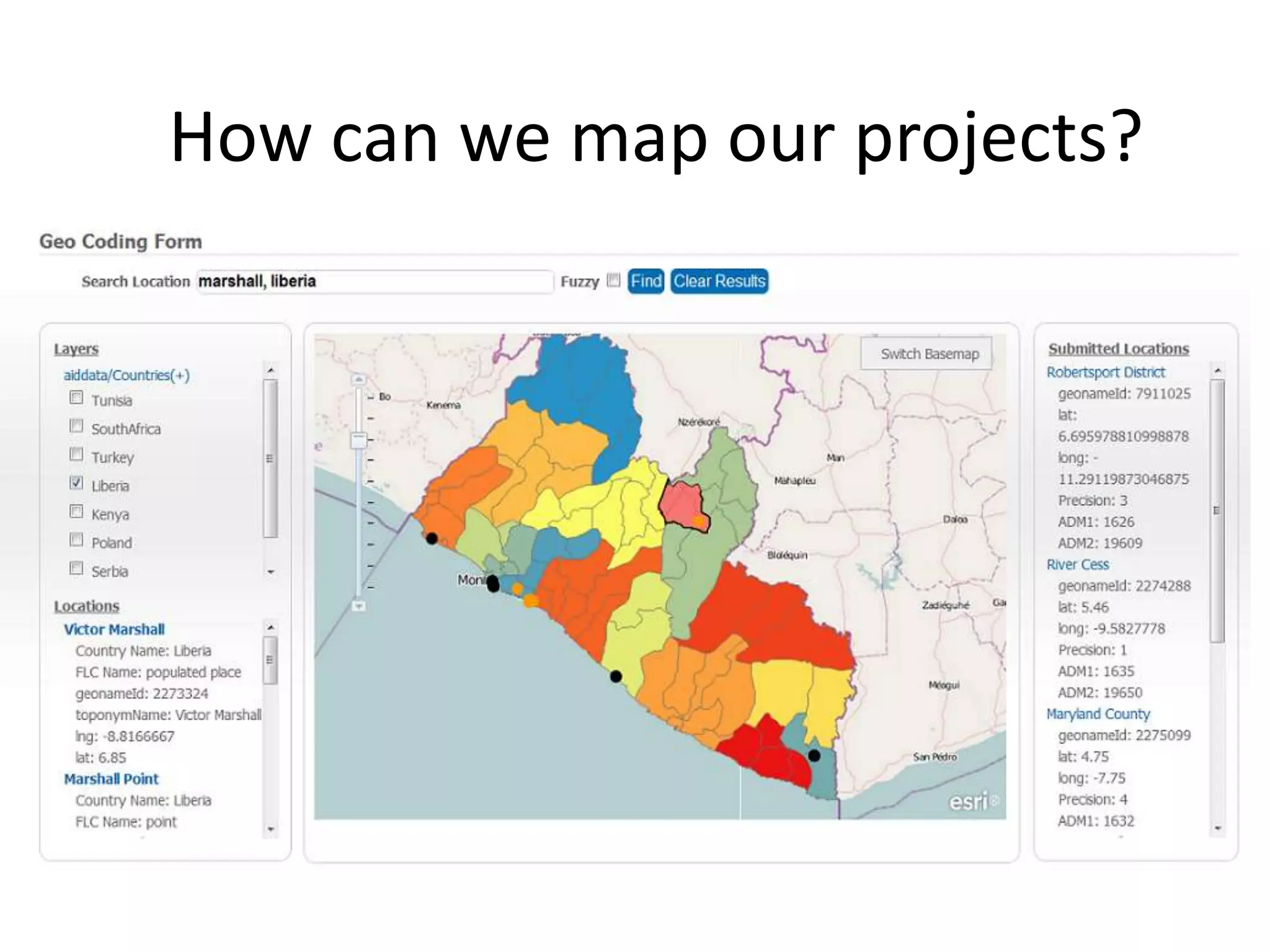 How can we map our projects?
 