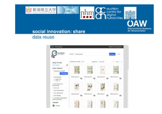 social innovation: share
data reuse
 