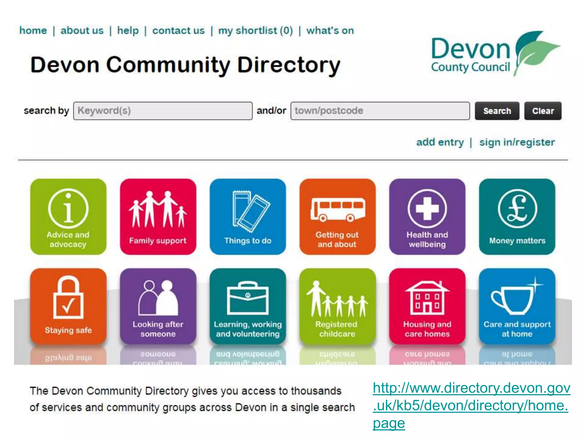 http://www.directory.devon.gov 
.uk/kb5/devon/directory/home. 
page 
 