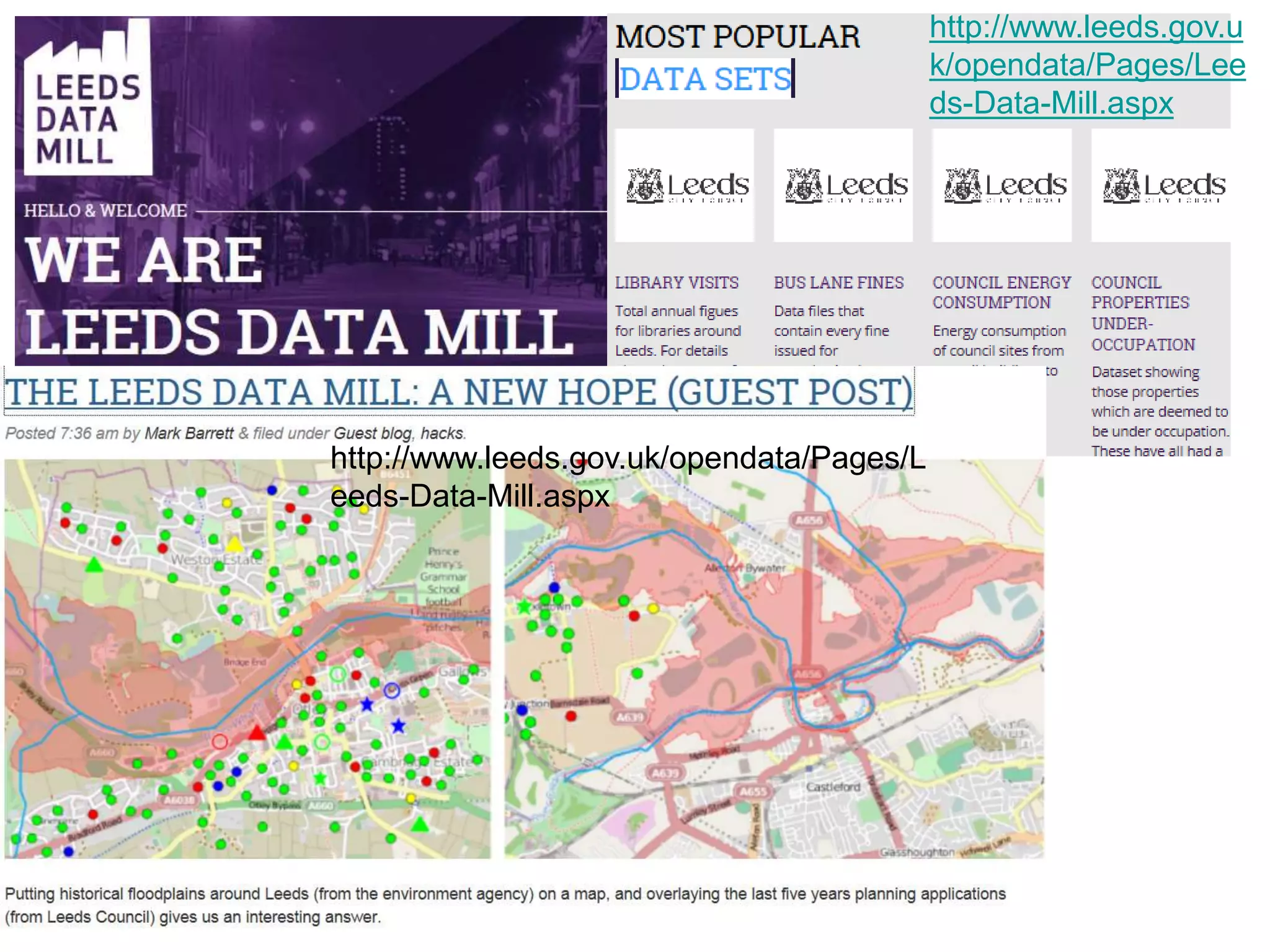 http://www.leeds.gov.uk/opendata/Pages/L 
eeds-Data-Mill.aspx 
http://www.leeds.gov.u 
k/opendata/Pages/Lee 
ds-Data-Mill.aspx 
 