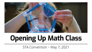Open Up 3rd Math Opening Up Math Class | PDF