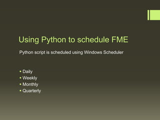 Opening up our data using fme | PPT