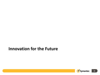 Innovation for the Future



                            26
 