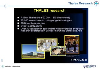47 COMMERCIAL-IN-CONFIDENCE
Thales Research
Omnisys Presentation
 