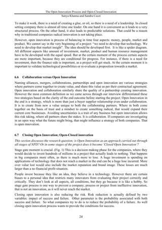 Open Innovation Process and Open Closed Innovation | PDF