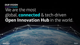 WE ARE the world’s most
global, connected & tech-driven
Open Innovation Hub
Our Vision
Our Vision
We are the most
global, connected & tech-driven
Open Innovation Hub in the world.
6
OPEN INNOVATION
 