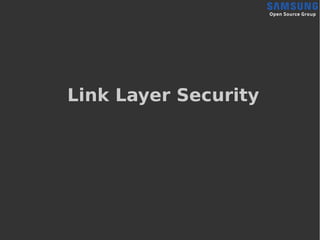 Link Layer Security
 