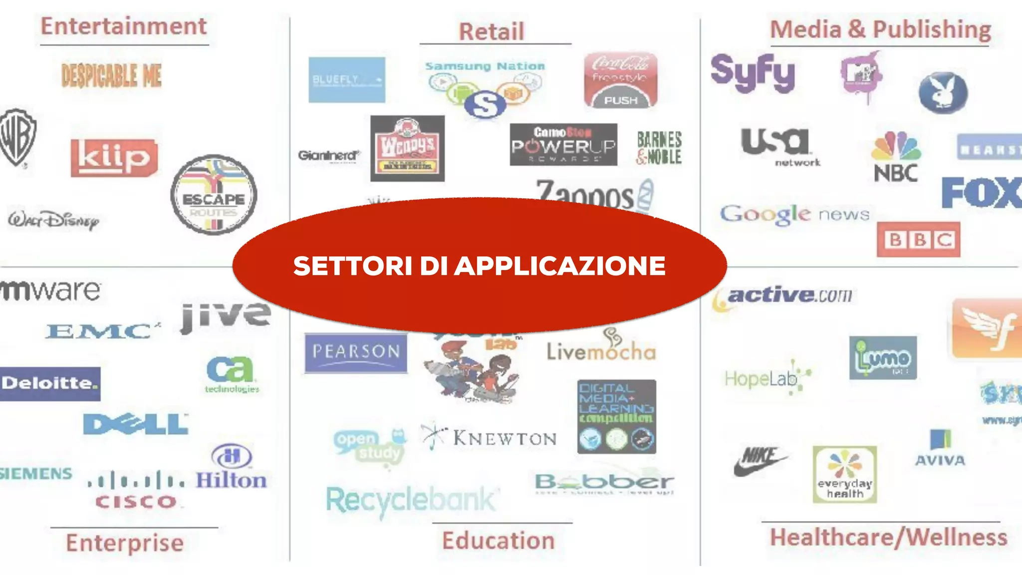 SETTORI DI APPLICAZIONE 
 